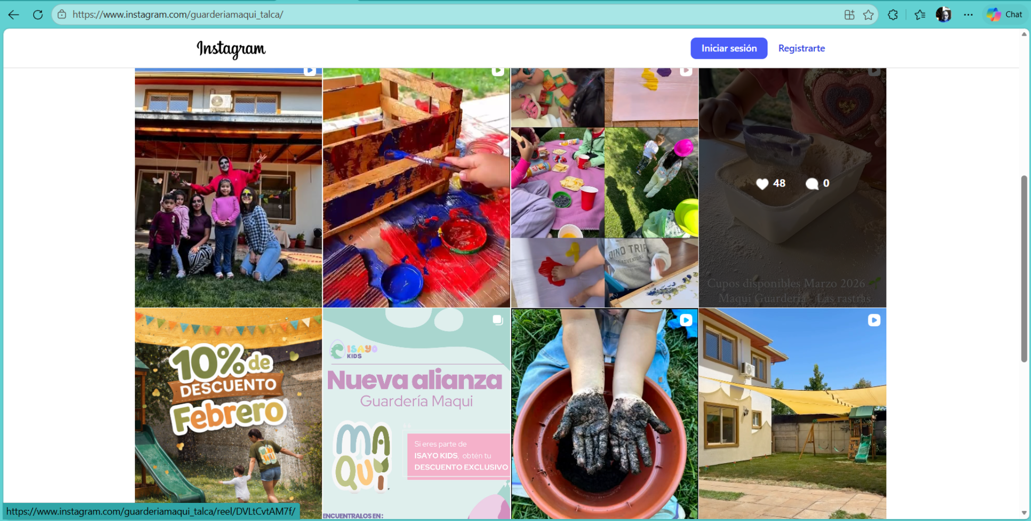 Publicaciones de actividades, patio y talleres
